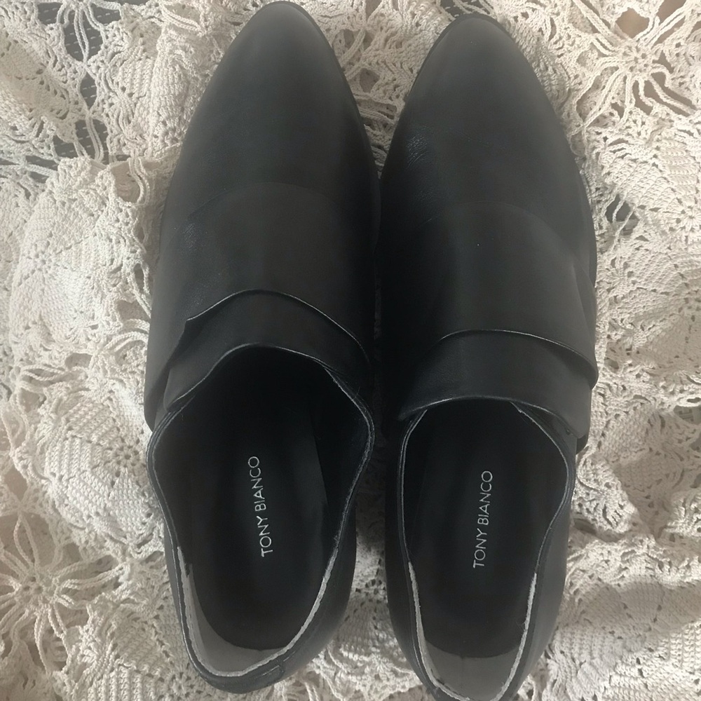 Tony Bianco Black Leather Shoes - Size 6.5